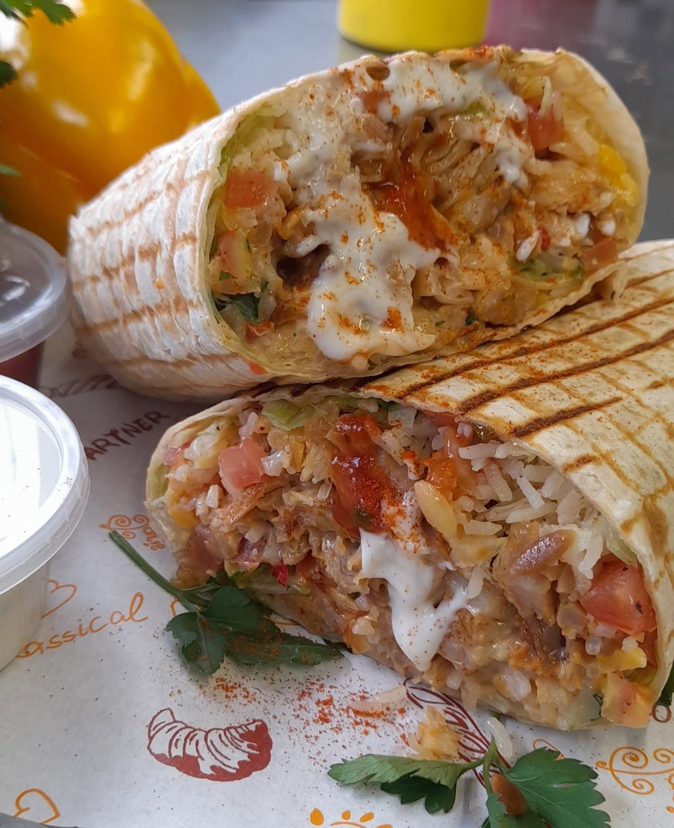 Tasty Shawarma Wraps Served at Merhaba Takeaway in Bellshill